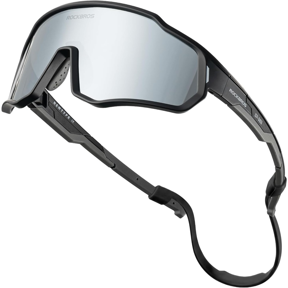 image:imageROCKBROS Kids Polarized Sunglasses Youth Baseball Glasses with Lanyard Strap UV Protection for Sports CyclingBlack