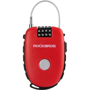 ROCKBROS 4-Digit Combination Bike Lock,0.9M Lightweight Cable Lock for Bicycle/MTB/E-Bike/Scooter/Helmet