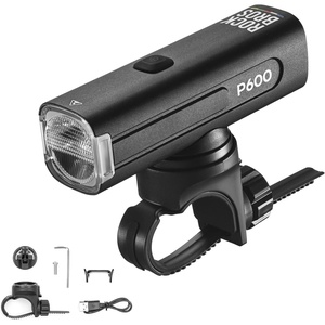 ROCKBROS Bike Headlight 6 Modes Anti-Dazzling Bike Front Light Aluminium Alloy IPX6 Waterproof Type-C Rechargeable Bike Lights for Night Riding