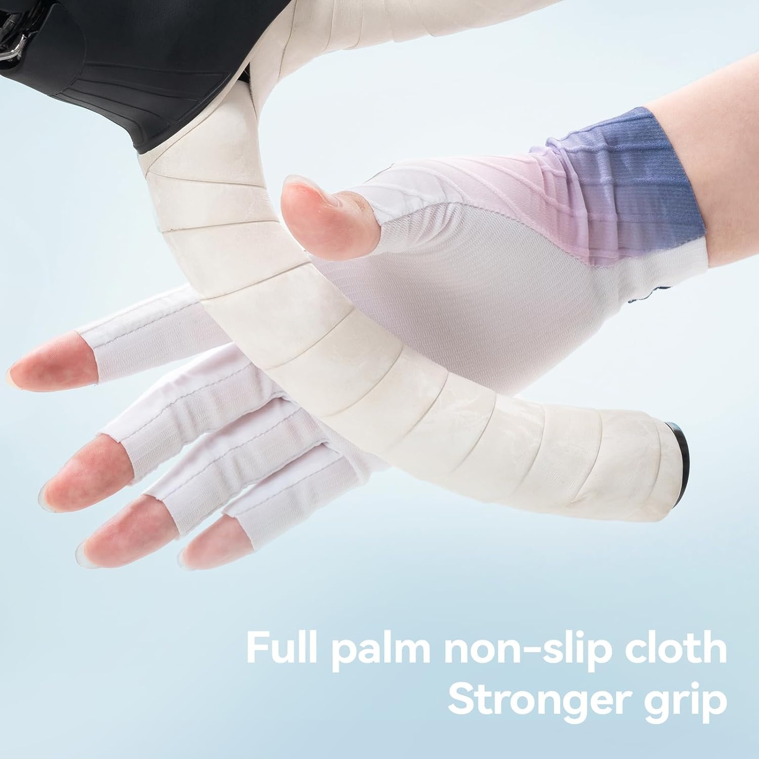 image:imageNail Art Sun Protection Fingerless Gloves UV Protection for Manicure Half Finger Bicycle Biking Gloves for WomenLarge