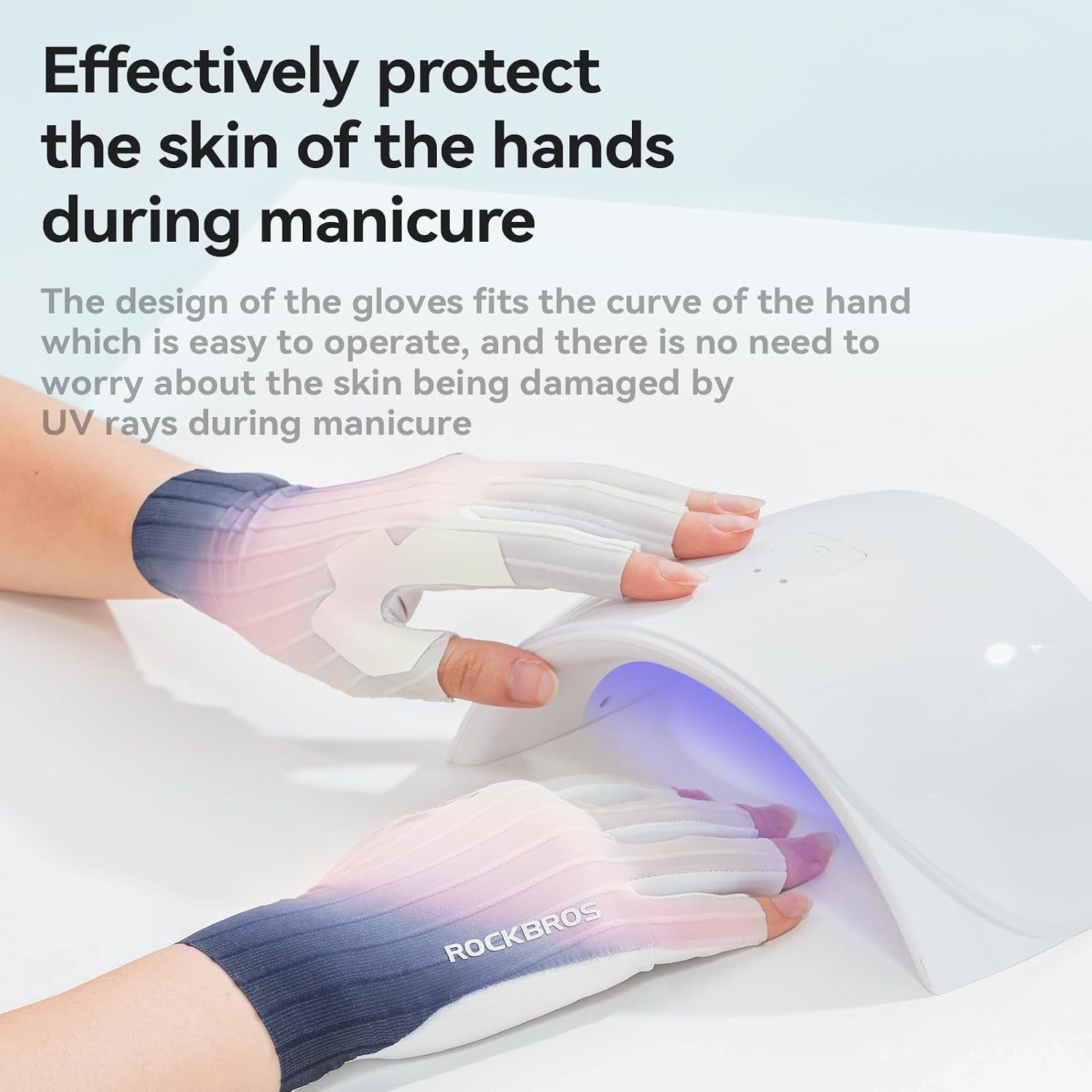 image:imageNail Art Sun Protection Fingerless Gloves UV Protection for Manicure Half Finger Bicycle Biking Gloves for WomenMedium