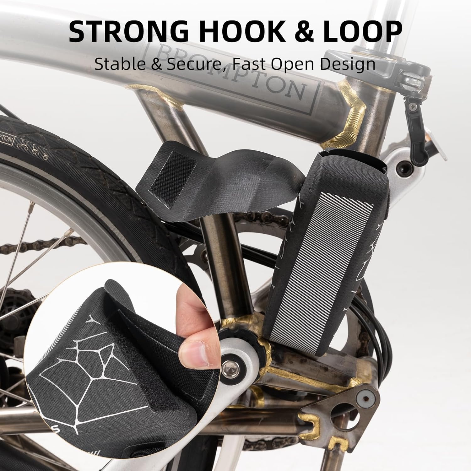 image:imageROCKBROS Bike Frame Storage Bag Waterproof Bicycle Triangle Pouch for MTB and Road Bikes Lightweight Secure Storage for Phone Tools and More