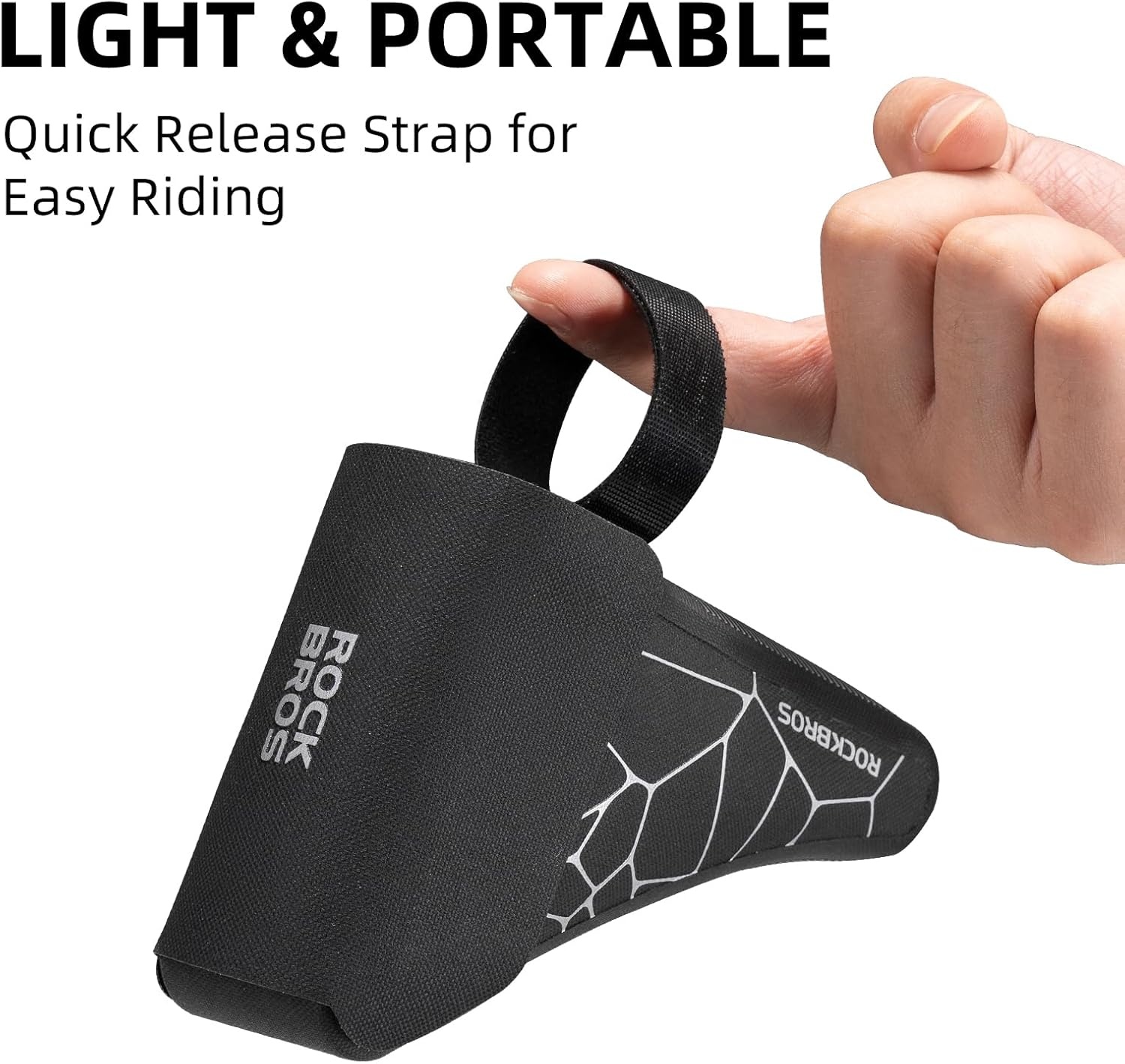 image:imageROCKBROS Bike Frame Storage Bag Waterproof Bicycle Triangle Pouch for MTB and Road Bikes Lightweight Secure Storage for Phone Tools and More
