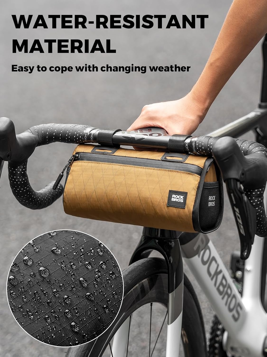 image:imageROCKBROS Bike Handlebar Bag 2L Large Capacity Handlebar Bags for Bicycles 2 In 1 Multifunctional Bike Frame Bag Separated Bike Saddle BagBlue