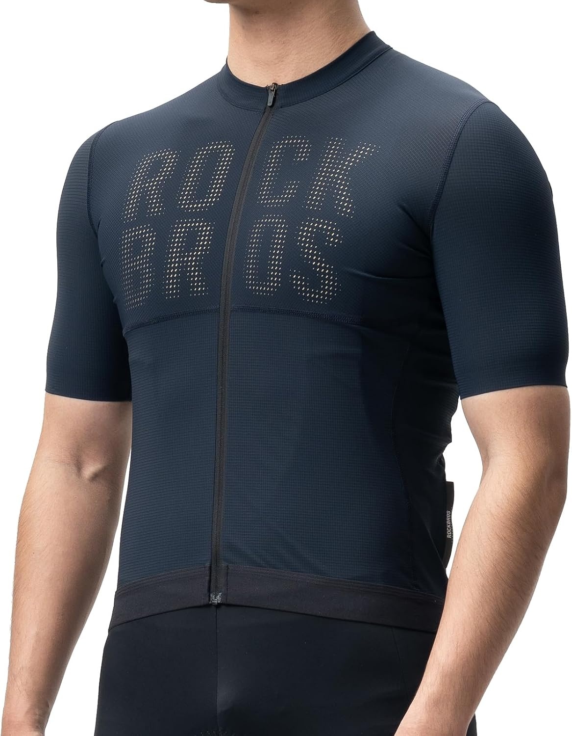 image:imageROCKBROS Cycling Jersey Men Bike Jersey Short Sleeve with Zipper Pocket Breathable QuickDrying Road Mountain RunningBlue