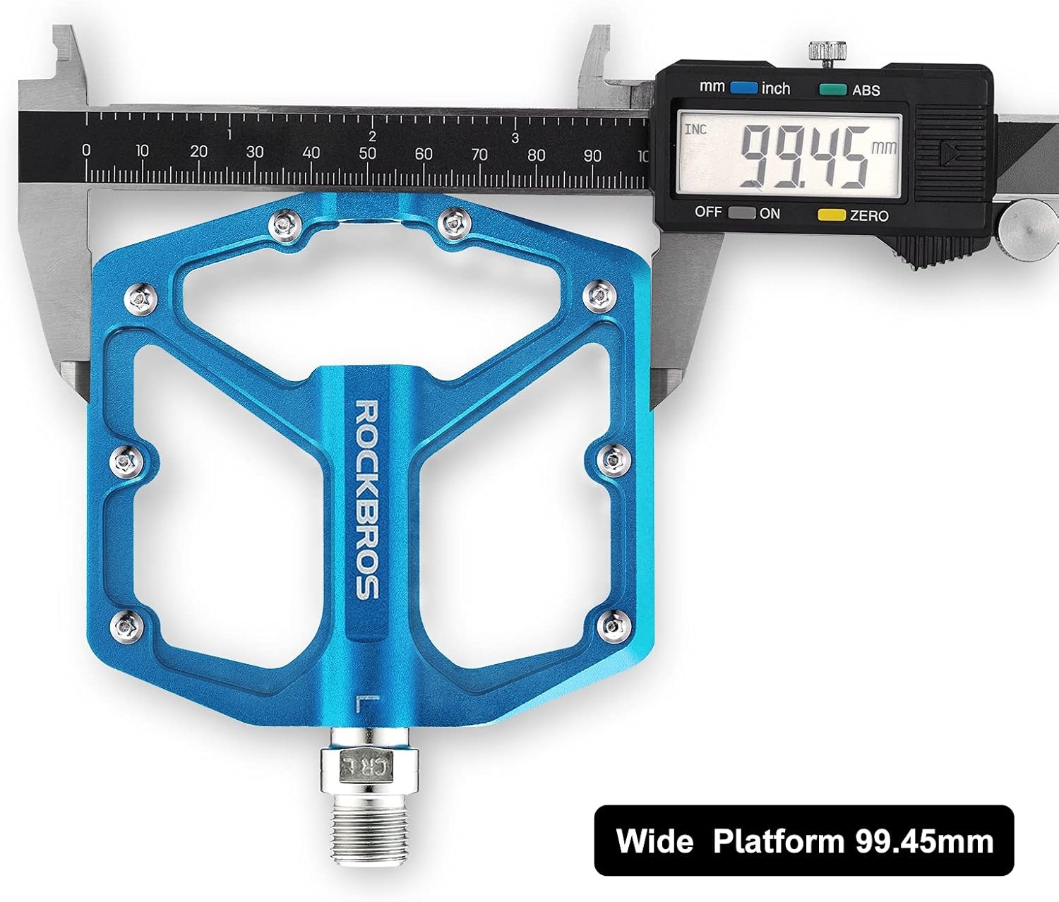 image:imageROCKBROS Mountain Bike Pedals MTB Pedals Bicycle Flat Pedals Aluminum 916 Sealed Bearing Lightweight Platform for Road Mountain BMX MTB BikeBlue