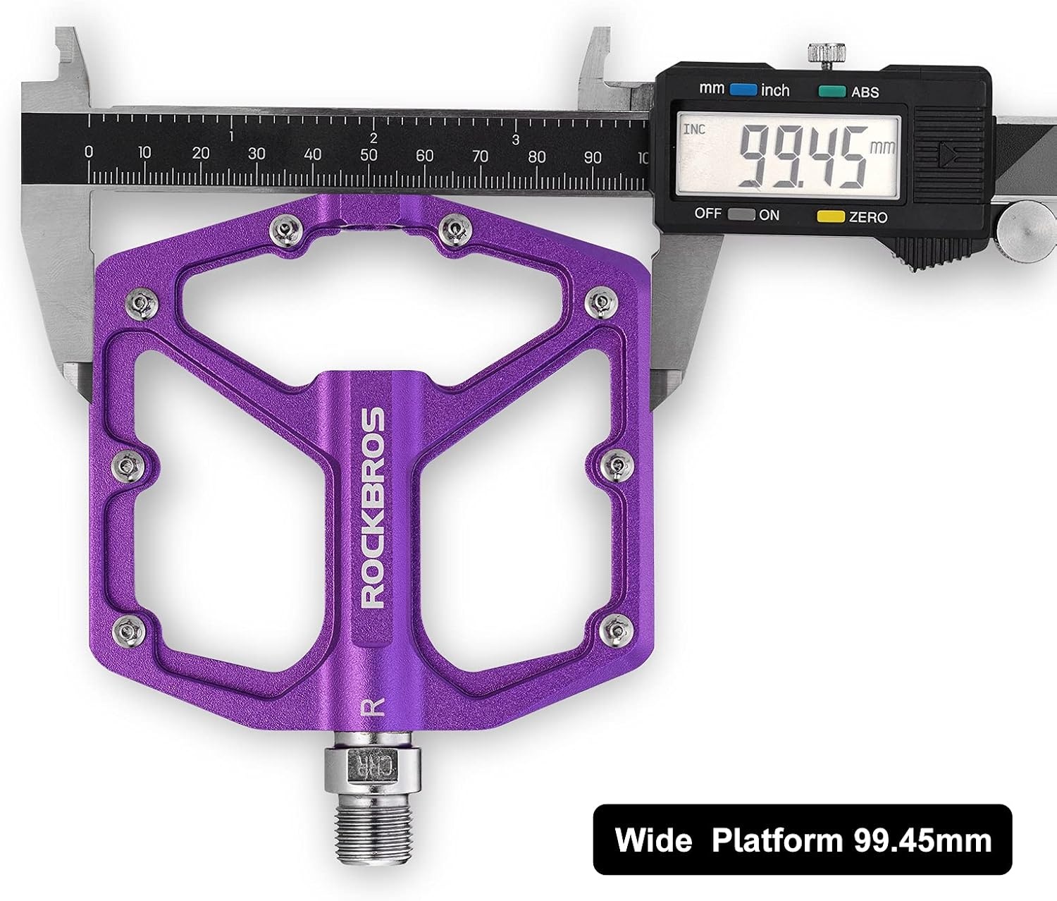 image:imageROCKBROS Mountain Bike Pedals MTB Pedals Bicycle Flat Pedals Aluminum 916 Sealed Bearing Lightweight Platform for Road Mountain BMX MTB BikePurple