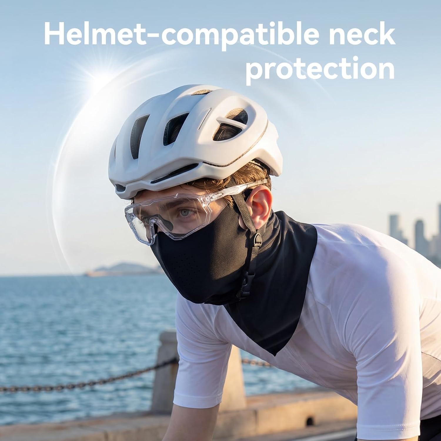 image:imageROCKBROS Neck Gaiter for Men and Women UPF 50 Breathable Face MaskCooling Neck Scarf for Outdoor Fishing CyclingBlack1