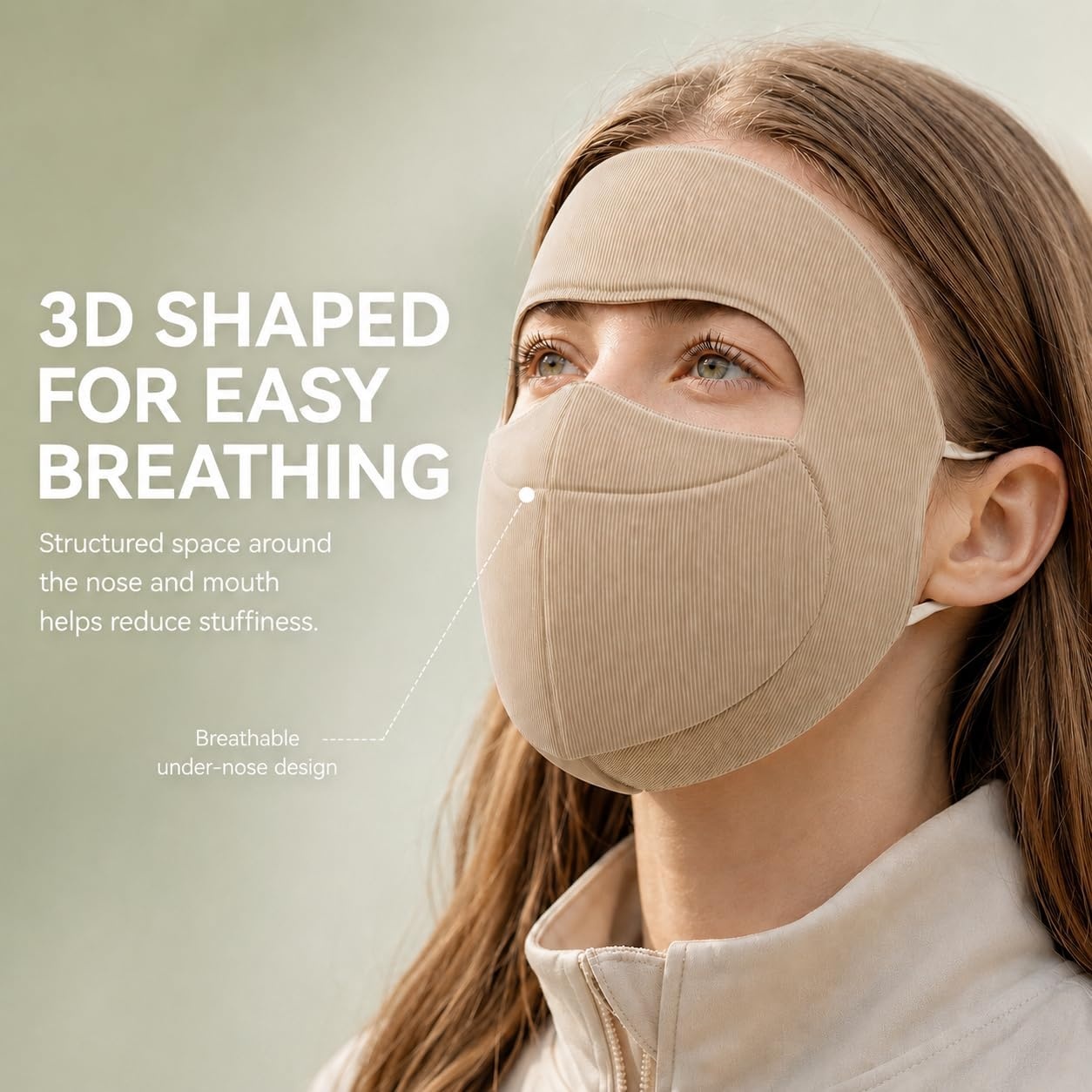 image:imageROCKBROS UPF50 Full Face Mask Windproof Yearround Face Cover for Men Women Suit for Outdoor Cycling CommutingBlack