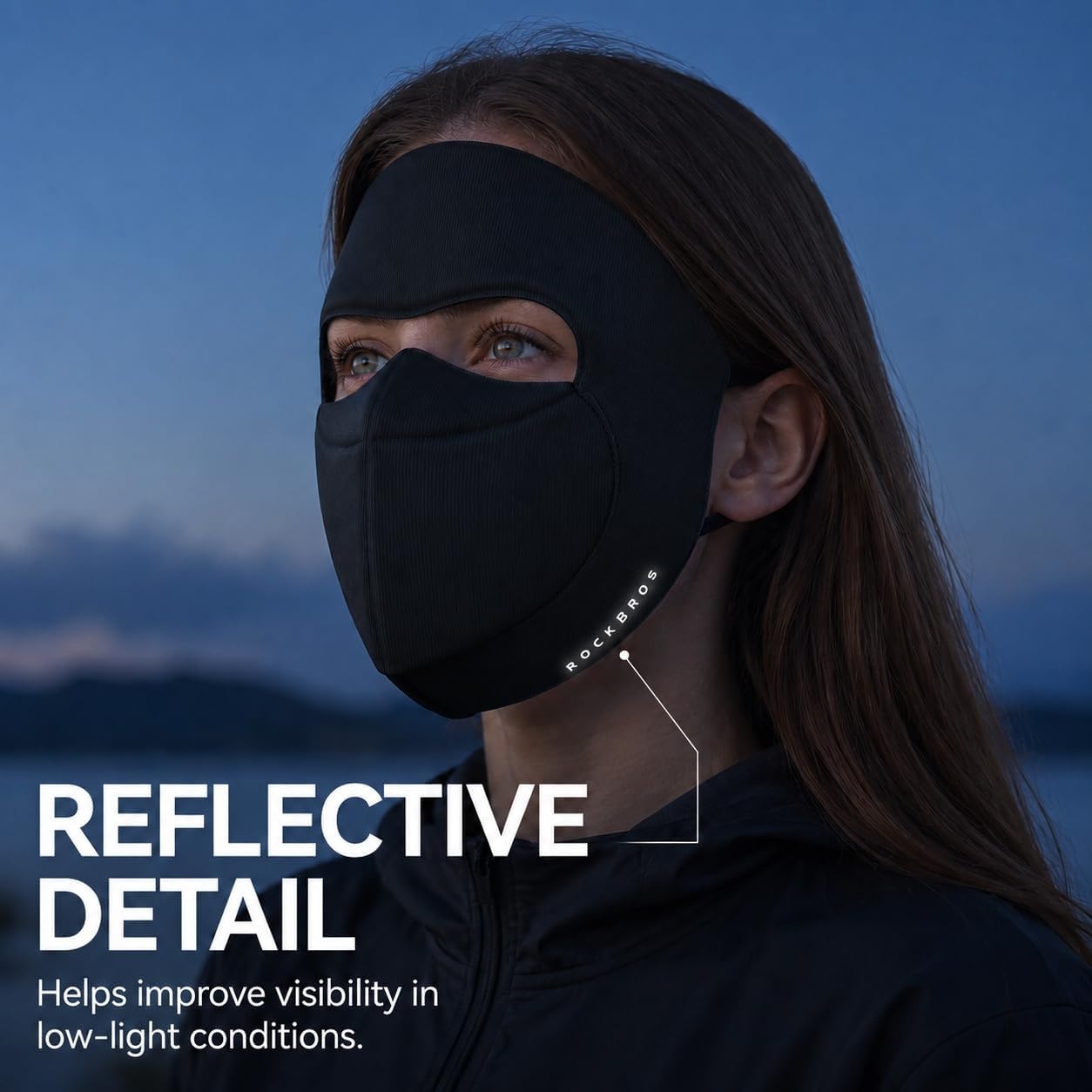 image:imageROCKBROS UPF50 Full Face Mask Windproof Yearround Face Cover for Men Women Suit for Outdoor Cycling CommutingBlue