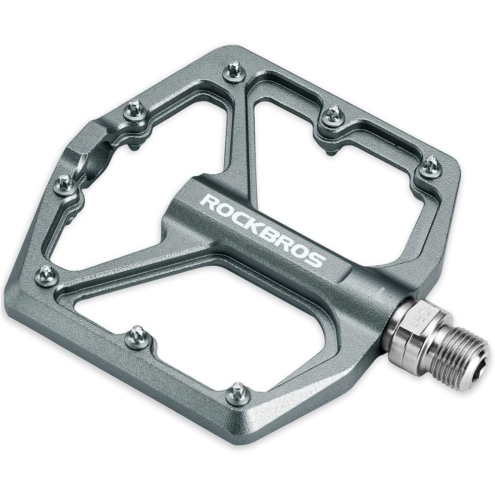 image:imageROCKBROS Mountain Bike Pedals MTB Pedals Bicycle Flat Pedals Aluminum 916 Sealed Bearing Lightweight Platform for Road Mountain BMX MTB BikeTitanium