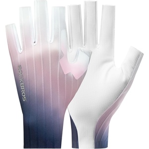 Nail Art Sun Protection Fingerless Gloves – UV Protection for Manicure Half Finger Bicycle Biking Gloves for Women(Large)