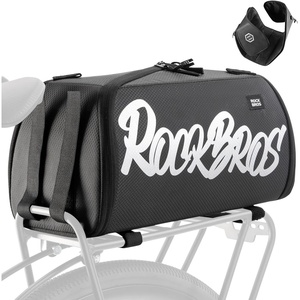 ROCKBROS Bike Bags for Bicycle Rear rack – 12L/15L Bike Ebike Trunk Pannier Saddle Bag with Shoulder Strap for Commuter Travel Outdoor Accessories Gear(No Side Pocket)