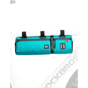 ROCKBROS Bike Handlebar Bag, 2L Large Capacity Handlebar Bags for Bicycles, 2 In 1 Multifunctional Bike Frame Bag, Separated Bike Saddle Bag(Blue)