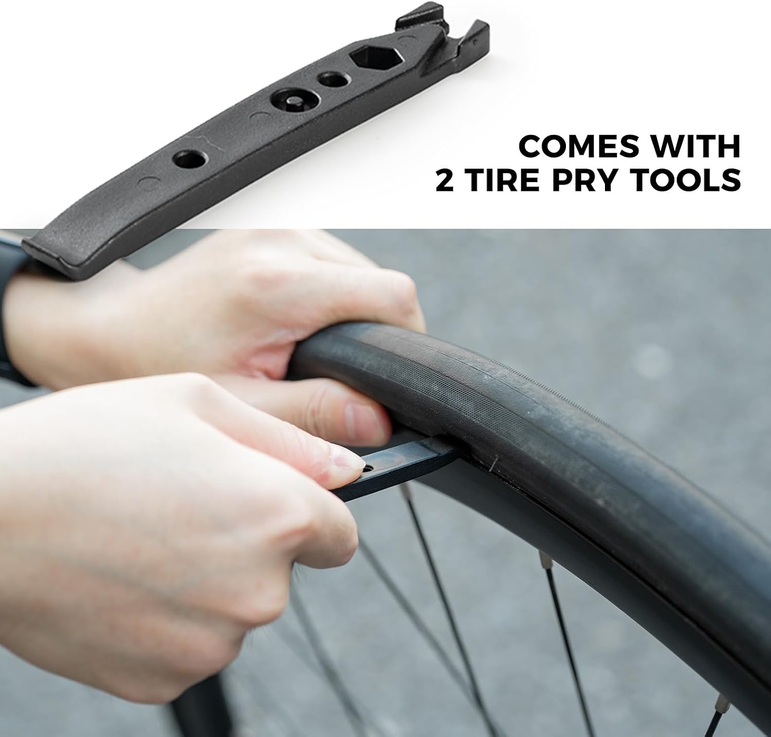 image:imageROCKBROS Bike Tools Kit Set 14 in 1 MultiFunction Repair Tool Portable FoldableReversible Ratchet Wrench10 Bits2 Tire Levers For Road Bike Mountain Bike and EBikeFoldable