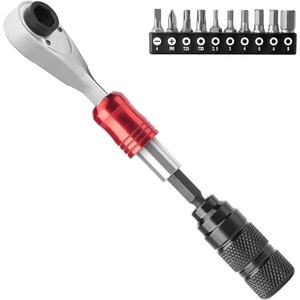 ROCKBROS Bike Tools Kit Set 14 in 1 Multi-Function Repair Tool | Portable Foldable,Reversible Ratchet Wrench,10 Bits,2 Tire Levers, For Road Bike, Mountain Bike and E-Bike(Normal)