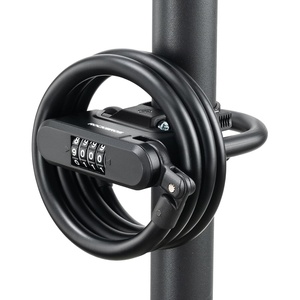 ROCKBROS Scooter Lock Bike U Lock with Cable 4 Digit Combination Lock Portable Anti-Theft Heavy Duty Bicycle Lock for Scooter Bike Bicycle Motorcycle