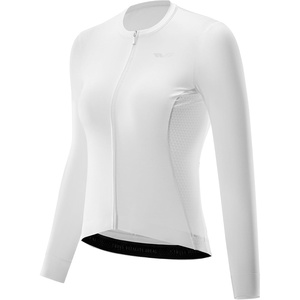 ROCKBROS Women Cycling Jersey Breathable Quick Dry 3 Pockets Running Hiking | Bike Shirts with Long Sleeve Lightweight White