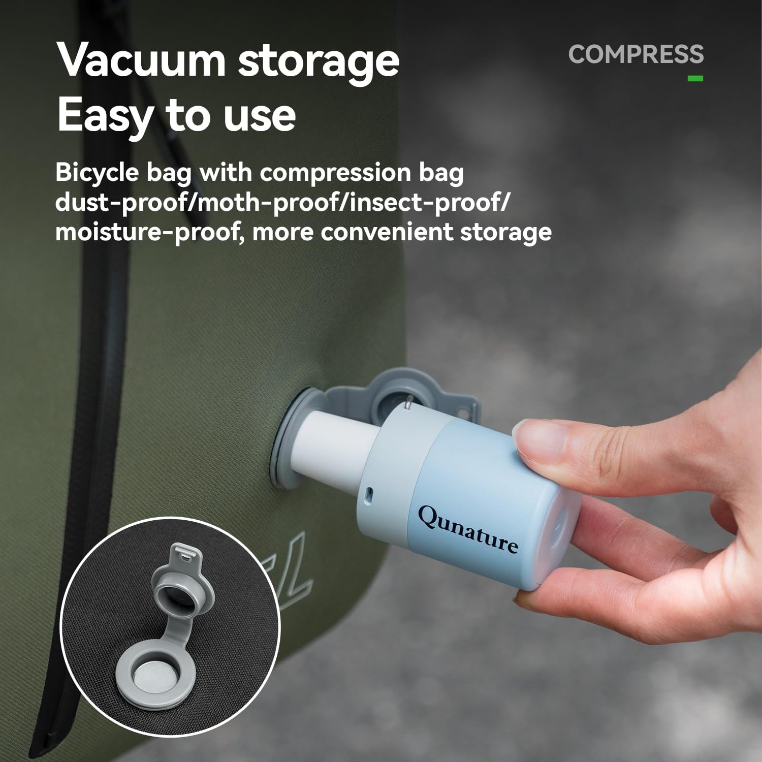 image:imageROCKBROS Bike Panniers 25L Waterproof Roll Top Vacuum Compression Pocket Adjustable Quick ReleaseIdeal for Cycling Touring CommutingBlack1