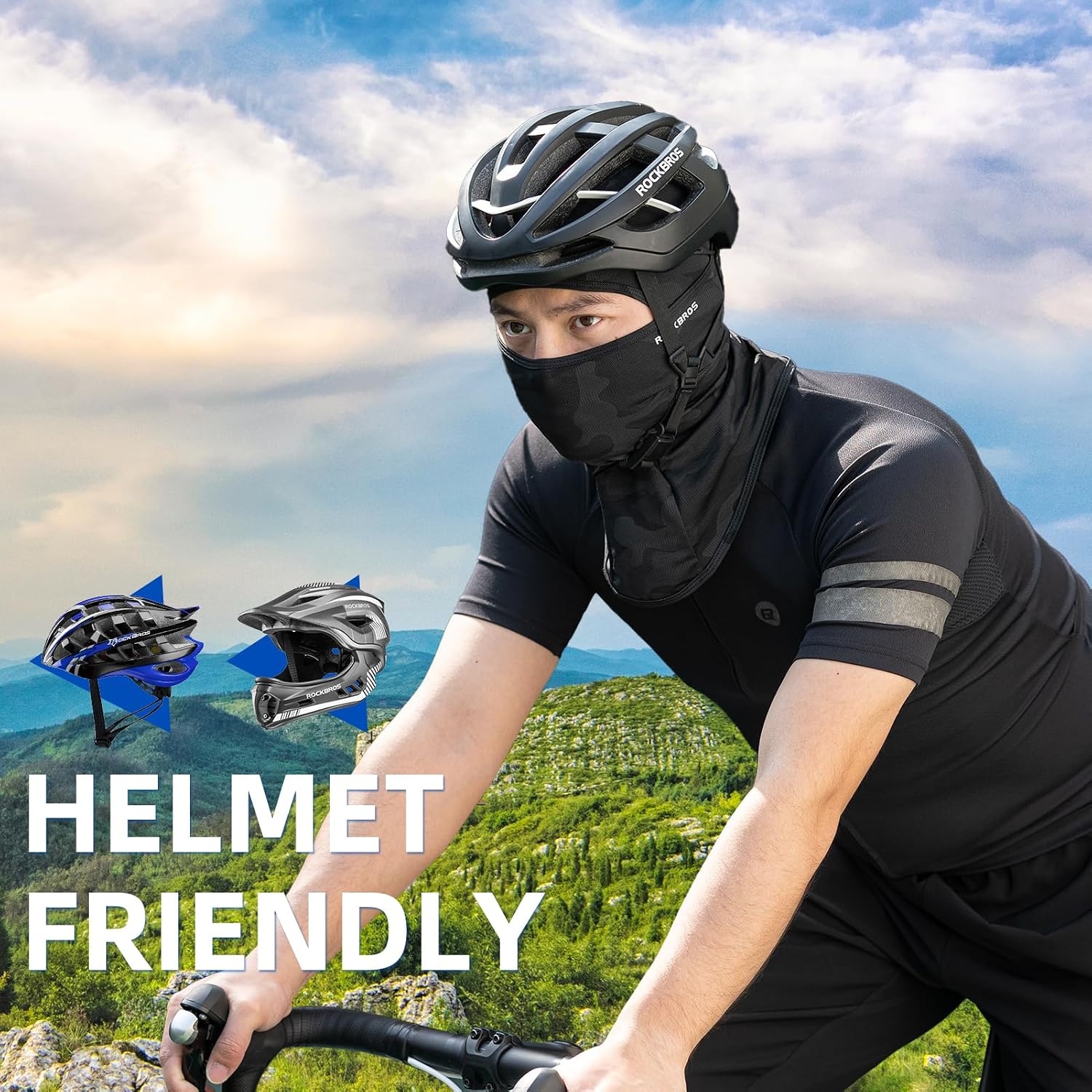 image:imageROCKBROS Cooling Balaclava Face Mask UV Protection Breathable Face Cover Cooling Balaclava with Breathable Fabric and UV Protection for Lightweight Comfort during Cycling Running and Outdoor UseGreygreygrey
