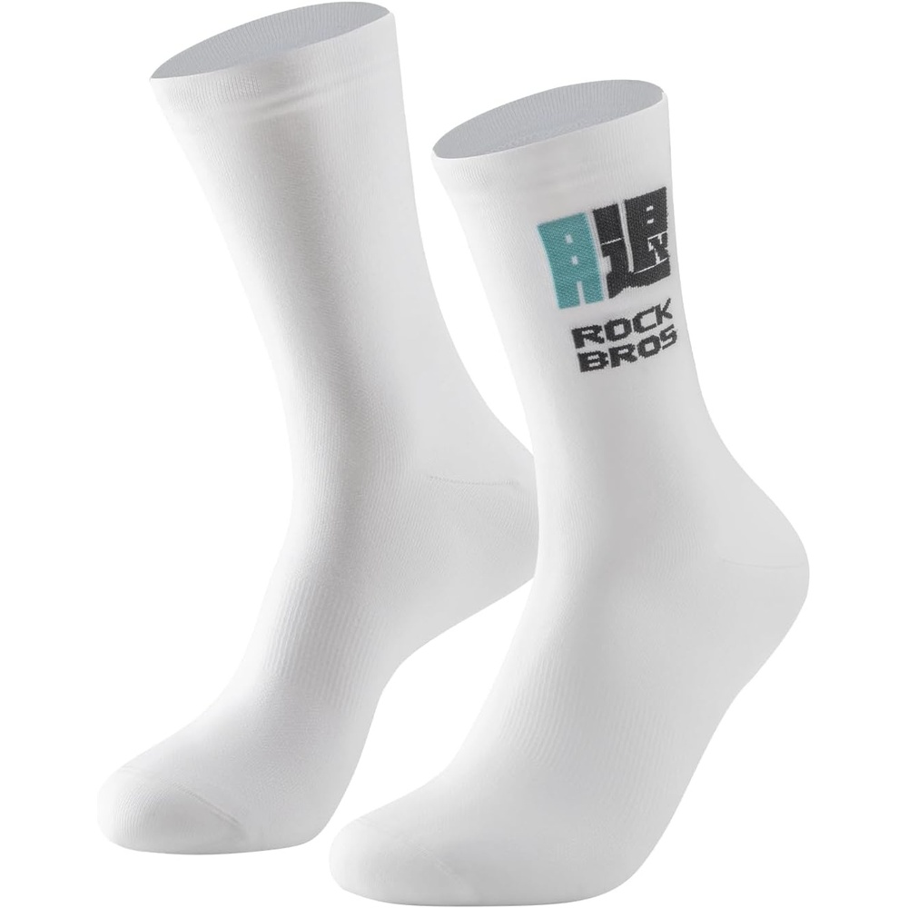 image:imageROCKBROS Cycling Socks Mountain Bike Socks White Cycling Socks for Men Women Compression Fit Suitable for Running Hiking