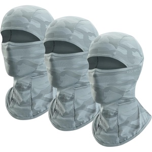 ROCKBROS Cooling Balaclava Face Mask UV Protection Breathable Face Cover | Cooling Balaclava with Breathable Fabric and UV Protection for Lightweight Comfort during Cycling, Running and Outdoor Use(Grey+grey+grey)