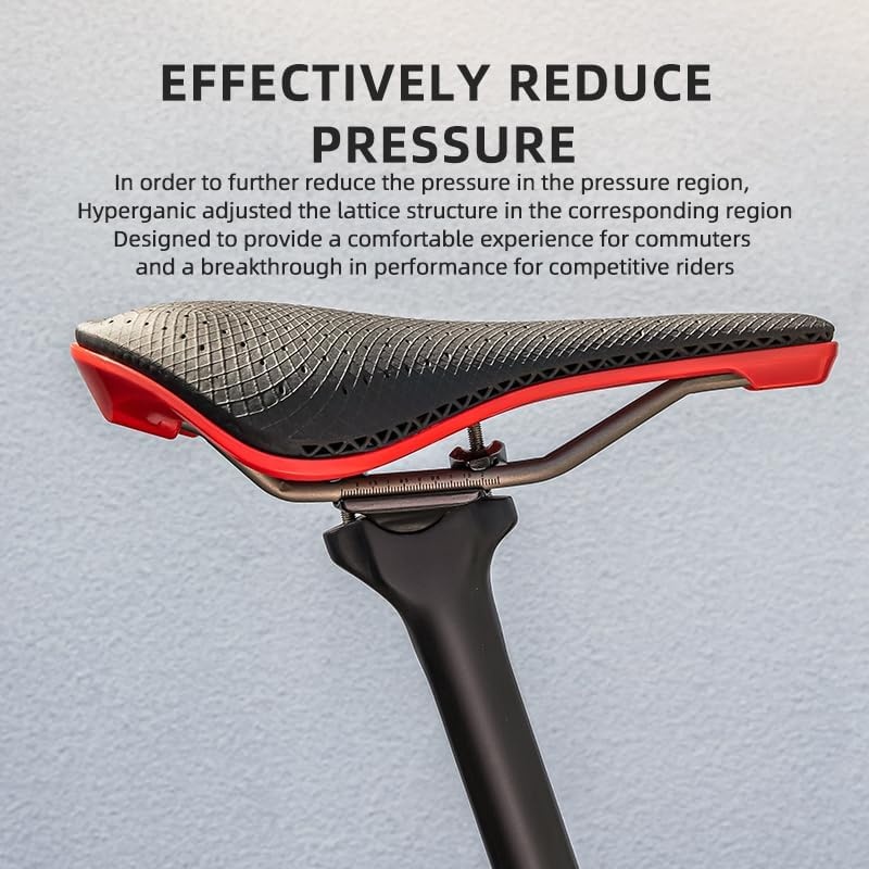 image:imageROCKBROS 3D Printed Bike Saddle177g357g Hollow Ventilated Bicycle Seat Carbon FiberChromoly Rails amp NylonCarbon BaseEntry Advanced Premium for Road MTB XC Triathlon Racing CyclingStarter Black357g