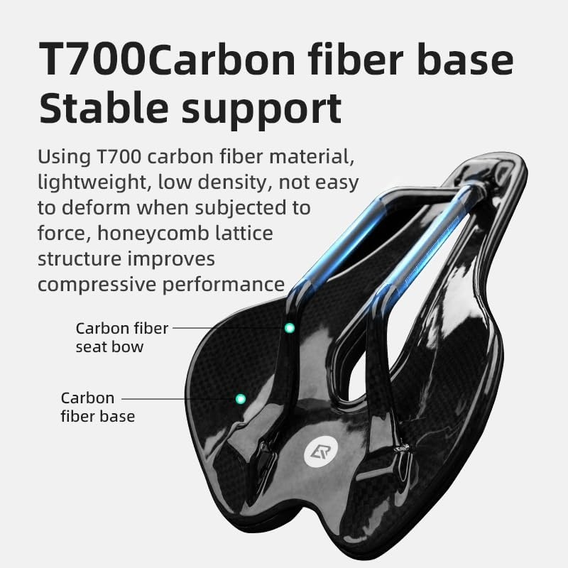 image:imageROCKBROS 3D Printed Bike Saddle177g357g Hollow Ventilated Bicycle Seat Carbon FiberChromoly Rails amp NylonCarbon BaseEntry Advanced Premium for Road MTB XC Triathlon Racing CyclingAdvanced Black200g