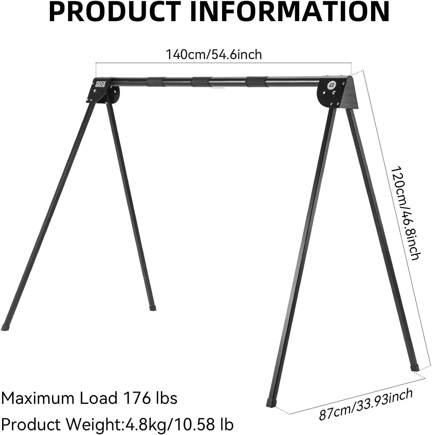 image:imageROCKBROS AFrame 5 Bikes Stand Rack for Parking Mountain Road Hybrid Bike Bike Storage Parking RacksPortable amp FoldableEasy to FoldSave the SpaceIndoorampOutsidefor 3 Bikes