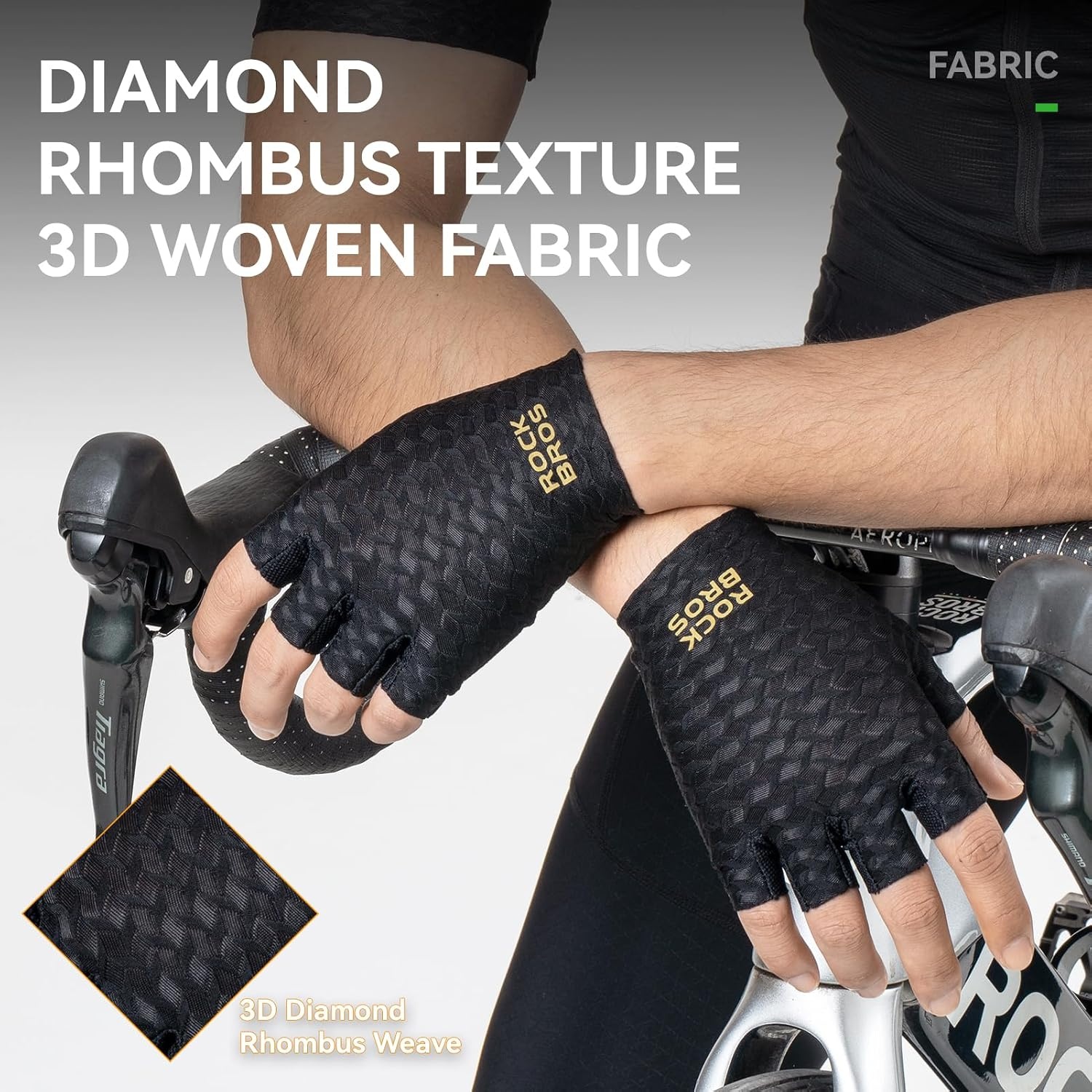 image:imageROCKBROS Bike Cycling Gloves Black Fingerless Bicycle for MenWomen UV Protection MTB amp Road Bike Riding Hiking Gloves for Weight LiftingGymMotorcycleDrivingOutdoor Sportsblack