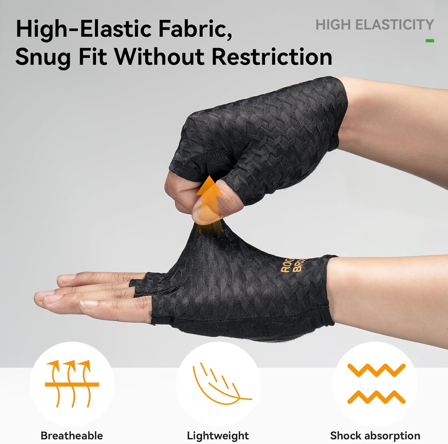 image:imageROCKBROS Bike Cycling Gloves Black Fingerless Bicycle for MenWomen UV Protection MTB amp Road Bike Riding Hiking Gloves for Weight LiftingGymMotorcycleDrivingOutdoor Sportsblack