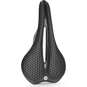 ROCKBROS 3D Printed Bike Saddle,177g-357g Hollow Ventilated Bicycle Seat | Carbon Fiber/Chromoly Rails & Nylon/Carbon Base,Entry Advanced Premium for Road MTB XC Triathlon Racing Cycling(Starter Black(295g))