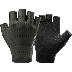 ROCKBROS Cycling Gloves Half Finger Anti Slip Palm MTB & Road Biking | Quick-Release Design Gloves for Men Women Lightweight Breathable Holes for Riding, Driving, Work Out, Weighlifting, Running(green)