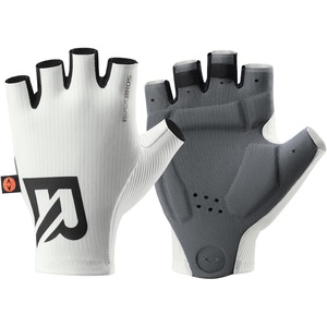 ROCKBROS Cycling Gloves Italian Elastic Double-Arrow Palm Shock-Absorbing | Foam 3D Ergonomic Padding Lightweight Breathable Half-Finger MTB Gloves for Cycling, Gym Training, Weightlifting(white)