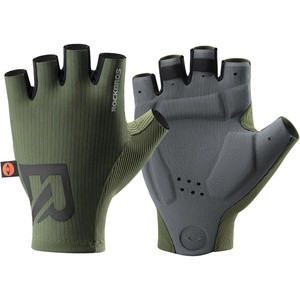 ROCKBROS Cycling Gloves Italian Elastic Double-Arrow Palm Shock-Absorbing | Foam 3D Ergonomic Padding Lightweight Breathable Half-Finger MTB Gloves for Cycling, Gym Training, Weightlifting(green)