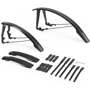 ROCKBROS Bike Fenders for 700C Road Bike/ 26-27.5″ MTB,Dual Support Quick-Release | Universal Front and Rear Mud Guards for Fixed Gear/Gravel Bike/City Commuter Bicycle,Double-sided Structure