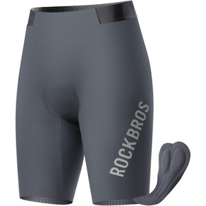 ROCKBROS Men’s Padded Bike Shorts 4D Chamois Cycling Compression | 4D Chamois Padded Bike Shorts with Breathable Stretch Fabric and Compression Fit for Comfortable Long Rides(Titanium Gray)