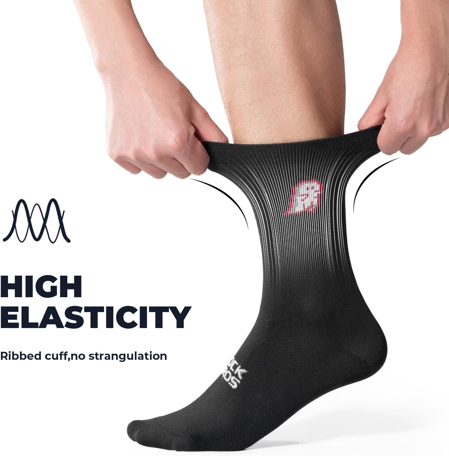 image:imageROCKBROS Aerodynamic Cycling Socks with Wearresistant Heel For Men Women YouthVNS Halloween Series Breathable amp Wicking Athletic Crew Socks2 X Blue
