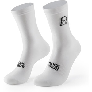 ROCKBROS Aerodynamic Cycling Socks with Wear-resistant Heel | For Men Women Youth,VNS Halloween Series, Breathable & Wicking, Athletic Crew Socks(White)