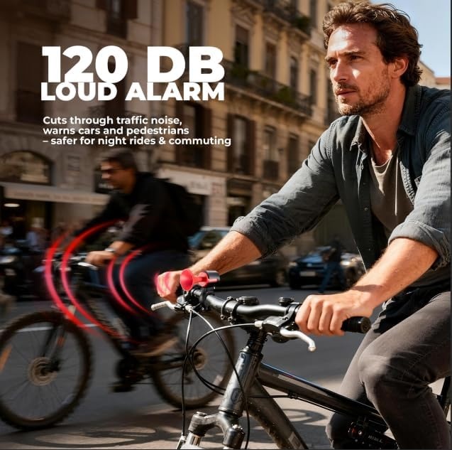 image:imageROCKBROS Electric Bike HornFindmy Anti Loss120dB AlarmIPX5 Waterproof
