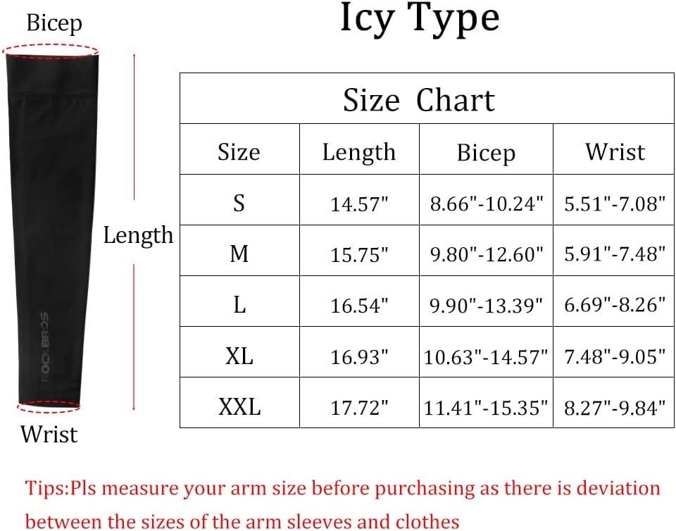 image:imageROCKBROS Sun Protection Arm Sleeves Cooling Running Golf Fishing Arm SleeveBlack4