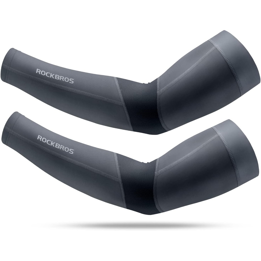 image:imageROCKBROS Sun Protection Arm Sleeves Cooling Running Golf Fishing Arm SleeveGrey1