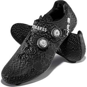 ROCKBROS Cycling Shoes NR3 Clipless Professional with 2 Knob Lock Patent(Black(carbon Fiber Sole))
