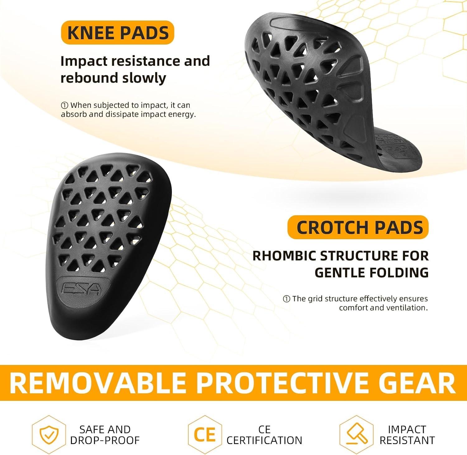 image:imageROCKBROS Motorcycle Pants for Men Women Dirt Bike Pants Motocross Pants with Impact Armor Motorcycle Knee Pads SafetyBlack