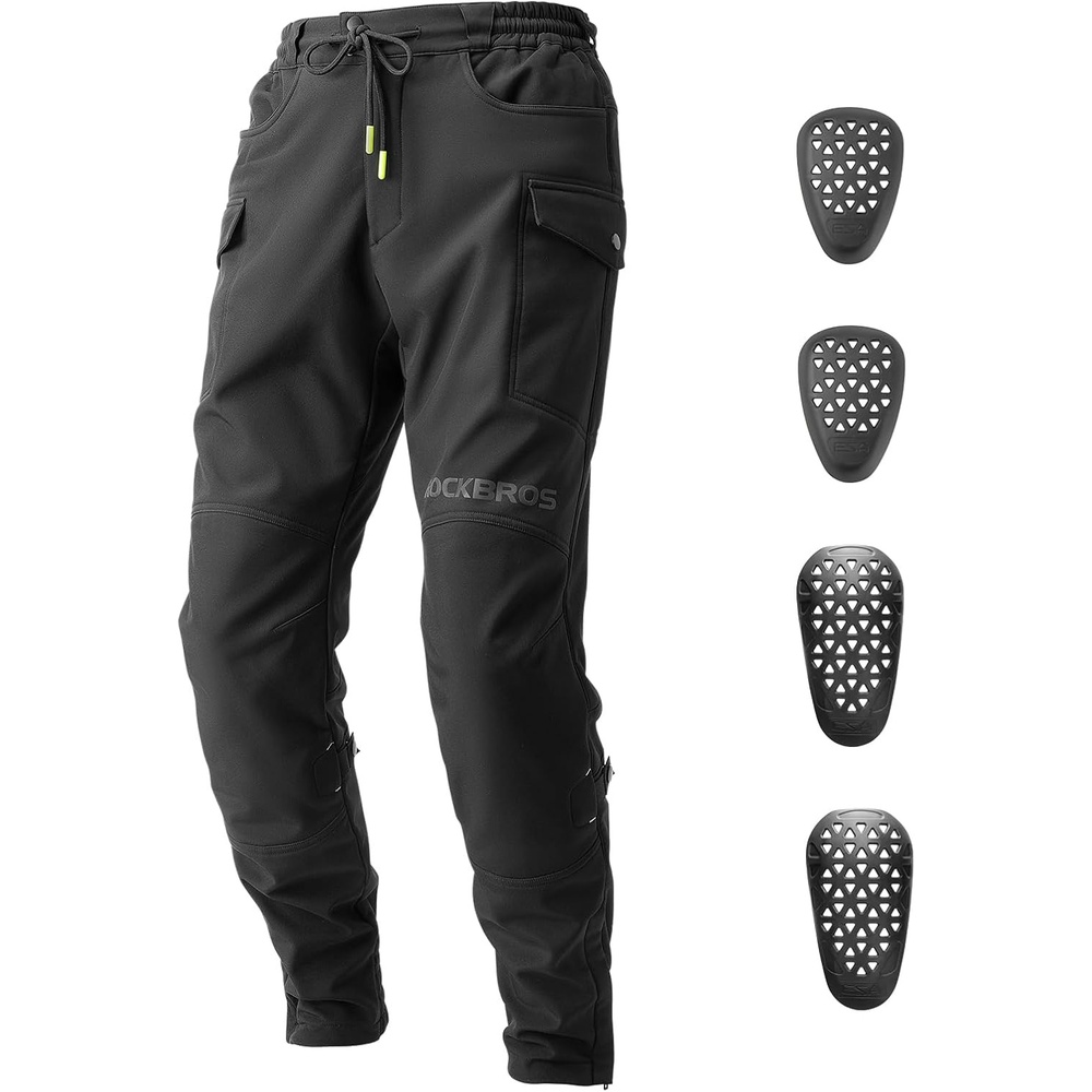 image:imageROCKBROS Motorcycle Pants for Men Women Dirt Bike Pants Motocross Pants with Impact Armor Motorcycle Knee Pads SafetyBlack