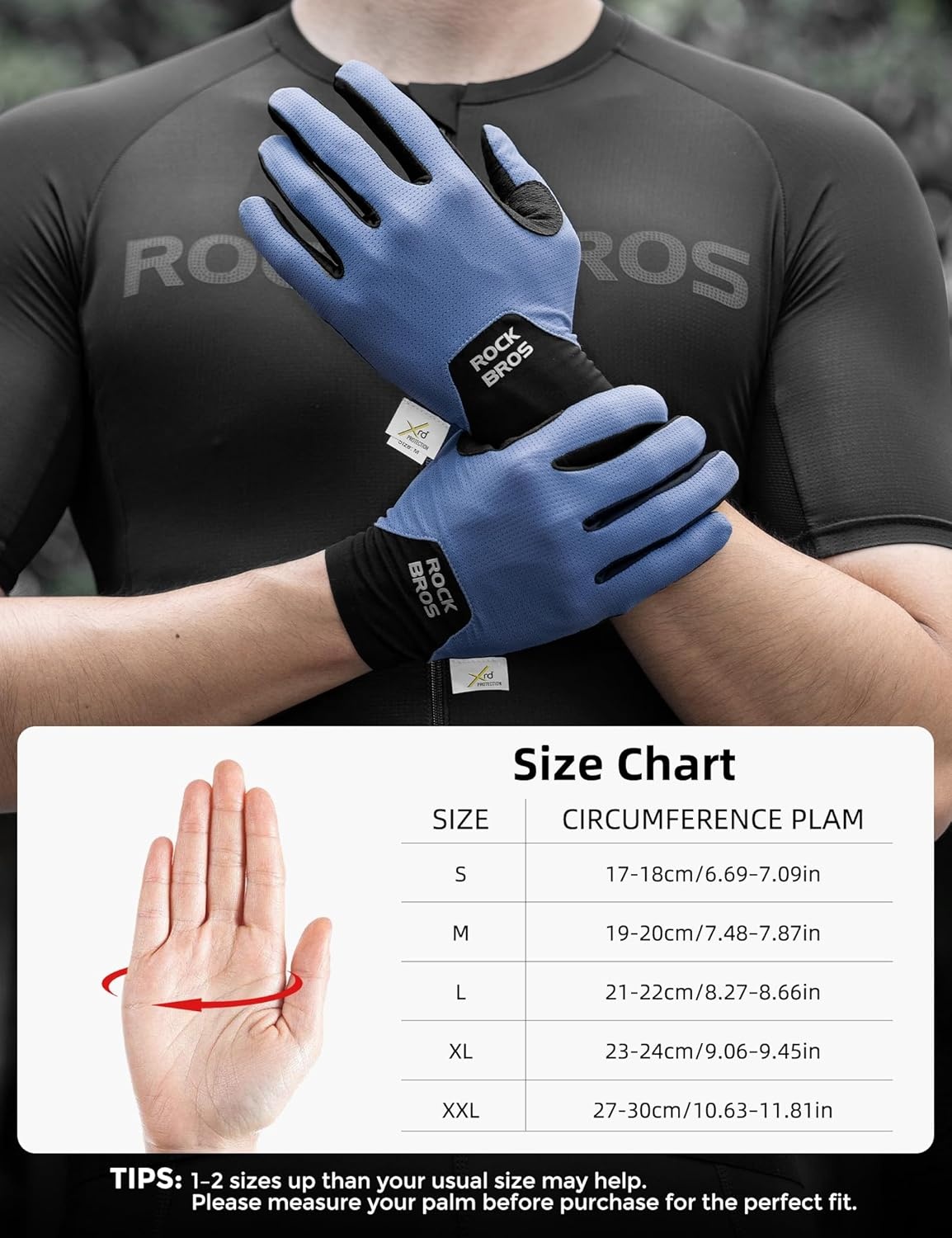 image:imageROCKBROS Cycling Gloves XRD Shock Absorbing Bicycle Riding AntiSlipBlue