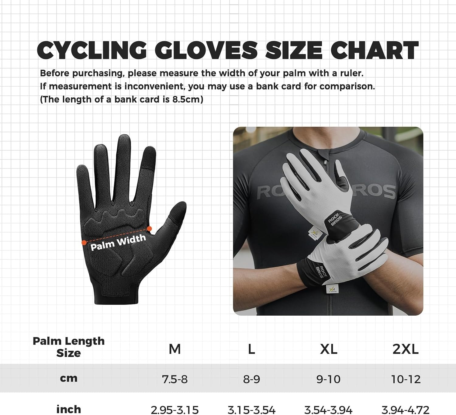 image:imageROCKBROS Cycling Gloves XRD Shock Absorbing Bicycle Riding AntiSlipWhite
