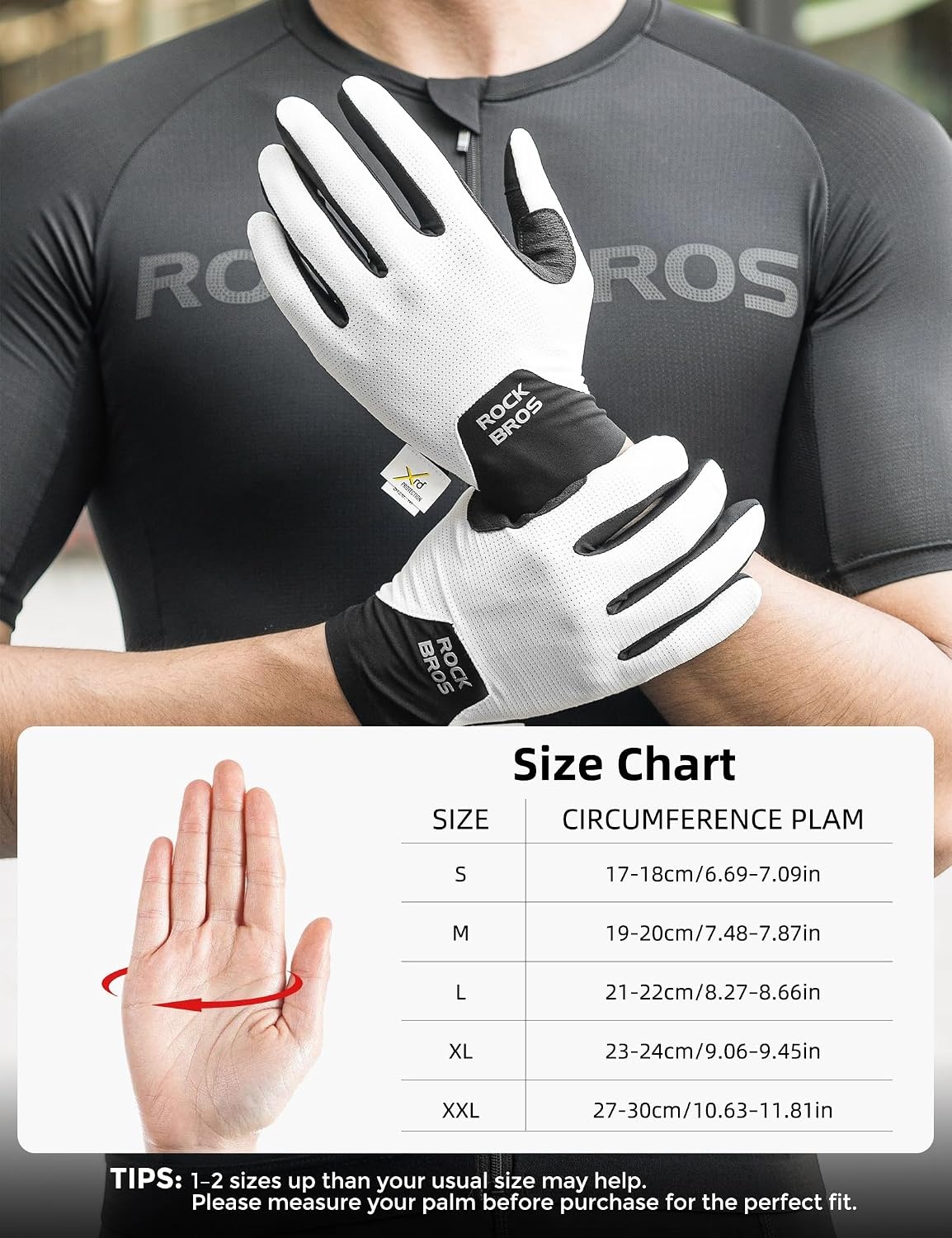 image:imageROCKBROS Cycling Gloves XRD Shock Absorbing Bicycle Riding AntiSlipWhite