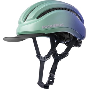 ROCKBROS Bike Helmet for Men & Women with Sun Visor Multi‑Sport Helmet(Cyan Blue Gradient)