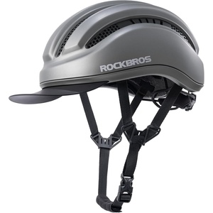 ROCKBROS Bike Helmet for Men & Women with Sun Visor Multi‑Sport Helmet(Matte Black)